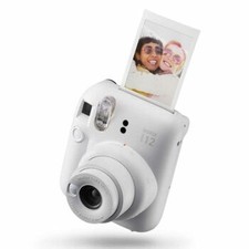 Image of FujiFilm Instax Mini 12 (Clay White) with 10 Shot Film Pack (Stone Grey)