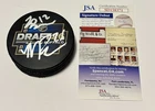 JSA Liam & Markus Ruck SIGNED 2026 NHL Draft Puck Auto Penguins North Dakota