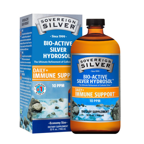 Bio-Active Silver Hydrosol for Immune Support, Colloidal-Silver Liquid, 10 pp...