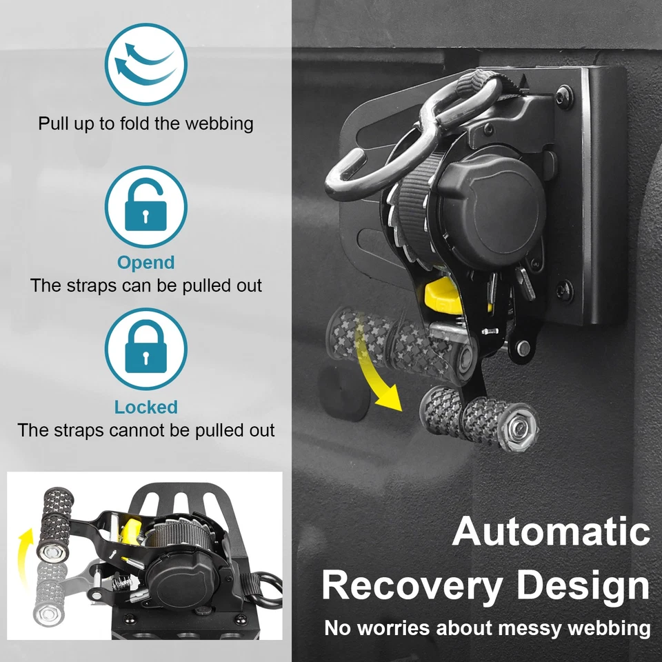 Retractable Ratchet Straps for Chevy Colorado GMC Canyon 2015-22 Tie Down Strap - Image 2 of 4