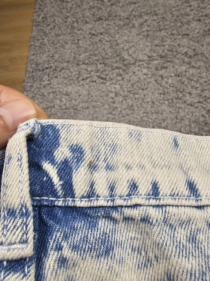 Denim Co Damen Jean Shorts Gr.36 Blau Weiß High Rise Y2K Shorts - Bild 3 von 4