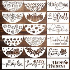 Fall Stencils Painting Wood Thanksgiving Autumn Hello Pumpkin Happy Harvest