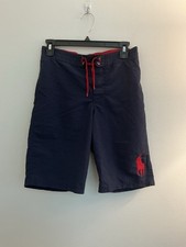 Polo Ralph Lauren Swim Trunks Pony Mesh Lined Boys Navy Beach Pool Large 14-16