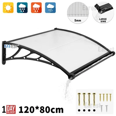 EAREST Door Canopy Awning Rain Shelter Porch Front Back Outdoor Shade Patio Roof Cover