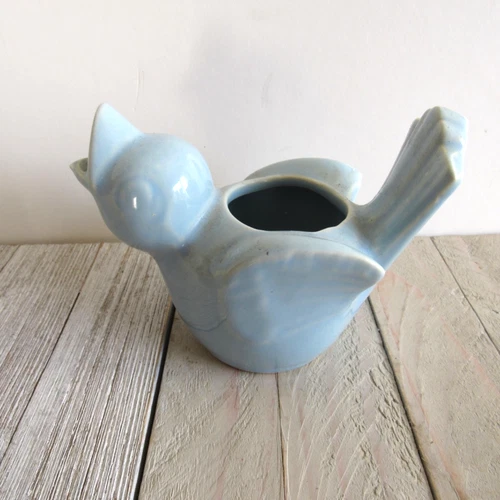 Vintage McCoy Bird Planter USA California Pottery Singing Bird unmarked
