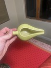 Yellow Ceramic Gravy Boat Sauce Server, Solid Glossy Finish, Handle & Spout — photo 2