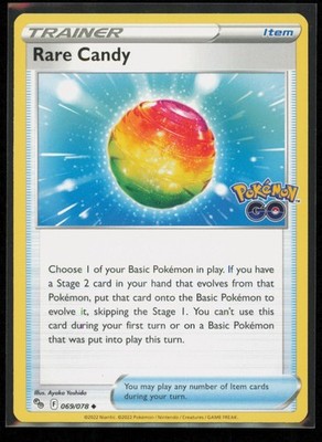 Rare Candy 069/078 Pokemon Pokemon GO Uncommon Near Mint
