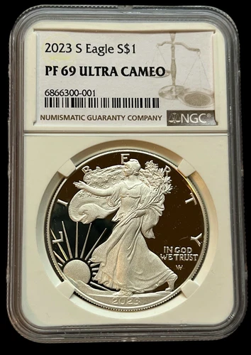 2023 S 1oz Silver Eagle Proof NGC PF69 Ultra Cameo - Brown Label