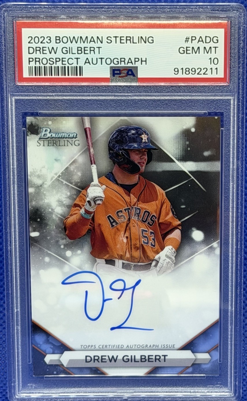 2023 Bowman Sterling Drew Gilbert AUTO RC Rookie PSA 10 Gem Mint Astros Giants
