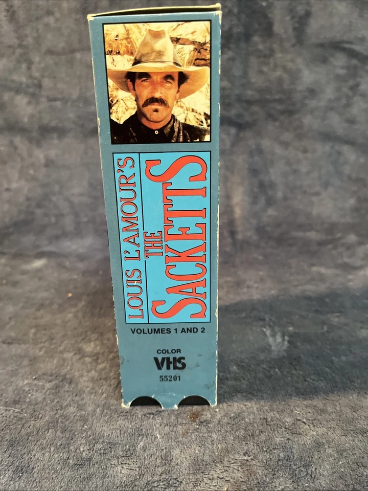 The Sackets Louis L'Amour's 1990 VHS 2 TAPE Tom Selleck, Glenn Ford & Sam Elliot - Image 4 of 4