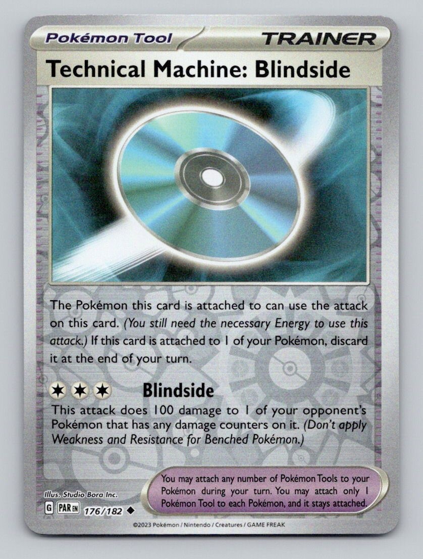 Technical Machine: Blindside 176/182 Paradox Rift Pokemon Reverse Holo NM