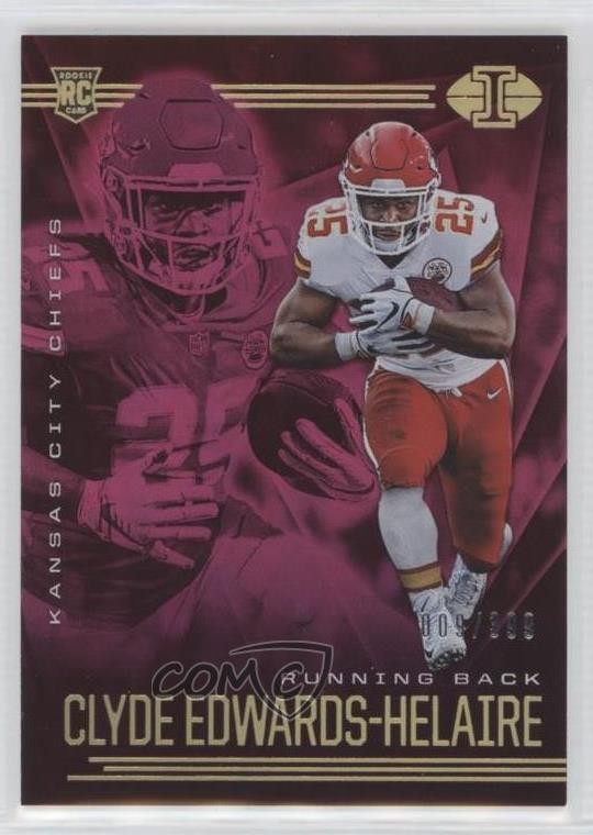 2020 Illusions Trophy Collection Pink /399 Clyde Edwards-Helaire #15 Rookie RC