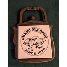 Vintage Grand Ole Opry Sovenir Cast Iron Trivet Spoon Rest Wall Hanging