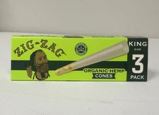 Zig Zag Organic Cones King Size 3 Pack, 6 Booklets
