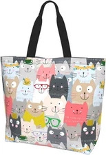  Women's Oversized Tote Bag Portable Beach Bag Reusable Shopping Bag 