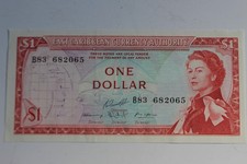 One Dollar Banknote Eastern Caribbean States 1985-1987, mint condition (42075)