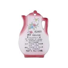 Spoon Rest Florida My House Vintage Sunshine Imports Japan Coffee Pot Shape