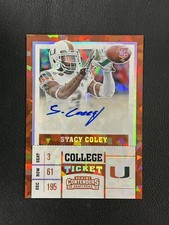 2017 Panini Contenders #133 Stacy Coley College Ticket Cracked Ice RC AUTO /23