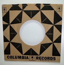 Columbia Records Company Paper Sleeve 45 RPM Vinyl Black Triangles