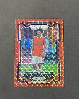 2023-24 Panini Prizm EPL #245 Andrey Santos Red Mosaic Prizm RC A