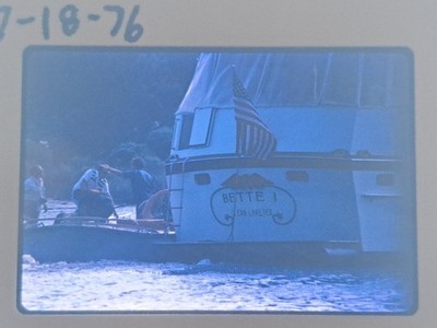 Boating Water Scene Color Transparency Slide 1976 Clear Lake Texas Boat