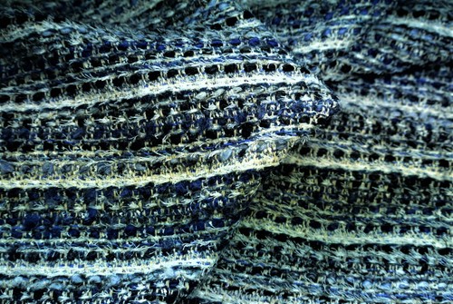 WOLLE-KASCHMIR BLAUTÖNE LUXRYCHUNKY BOUCLE CHANE L INSPIRIERT MADE IN ITALY D242 - Bild 4 von 20