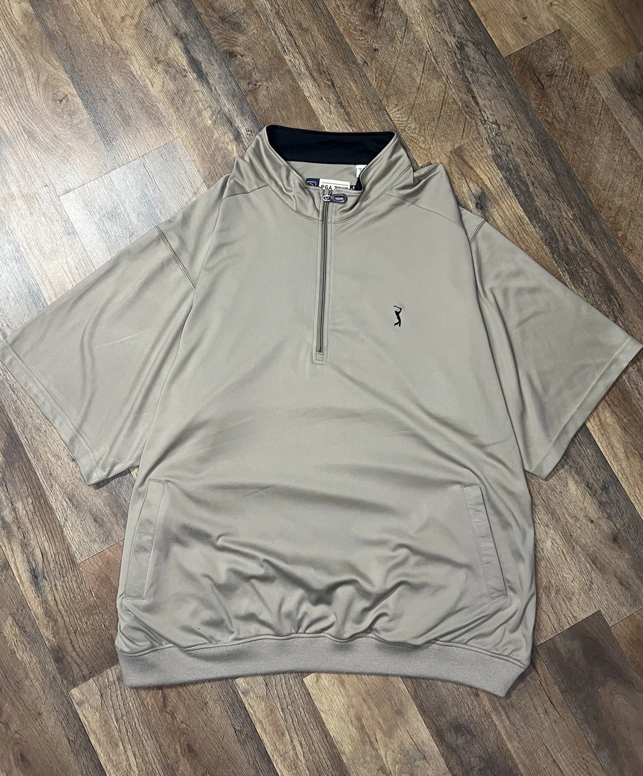 PGA Tour Originals Windbreaker Golf Mens 2XL 1/4 Zip Pullover Windproof Wicking