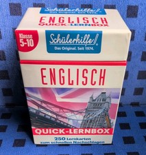 Neuwertig Schülerhilfe Englisch Klasse 5-10 Quick Lernbox 250 Lernkarten 