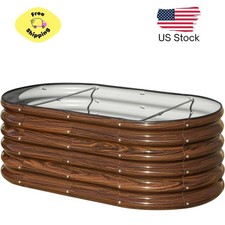 4x2x1.5ft Raised Garden Bed Outdoor, 17" Tall Galvanized Metal Planter Box