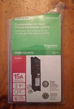 Square D by Schneider Electric HOM115CAFIC 15 Amp Arc Fault Interrupter
