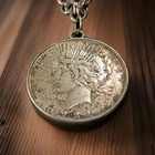 🦅 VINTAGE 1922 US PEACE SILVER DOLLAR COIN STATEMENT BRACELET 🦅