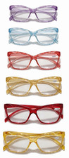 Reading Glasses Cat Eye 6 Piece Set Strength 4.00 new