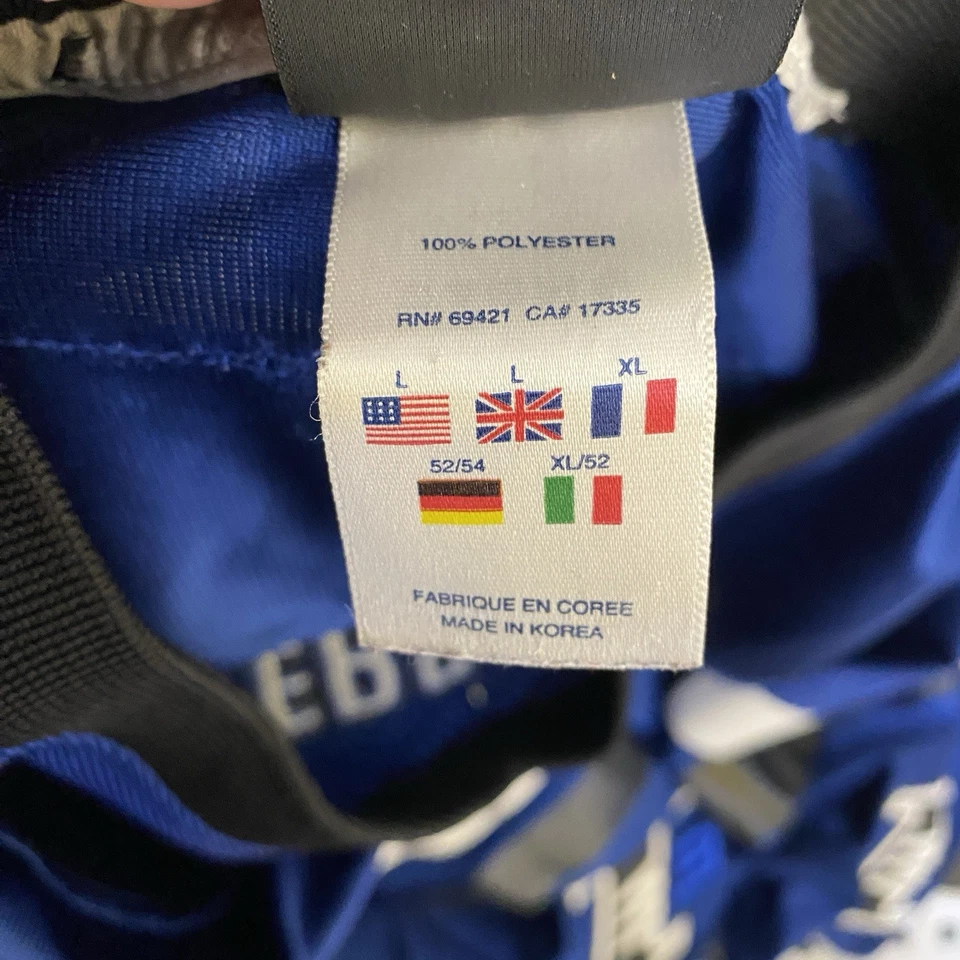 Camiseta de fútbol Allen Iverson Reebok para hombre grande #3 azul cosida baloncesto I3 Y2K Foto 4 de 4