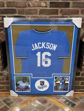Bo Jackson Signed Auto Royals Custom Baseball Jersey Custom Framed 42x34 COA *1