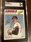 Topps 1977 Topps Nolan Ryan California Angels #650 SGC 5 Graded Card