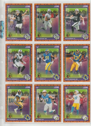 2024 SCORE-A-TREAT FOOTBALL 281 KARTEN LOT - GREEN BATS PARALLEL AND PUMPKIN BASE - Bild 9 von 18