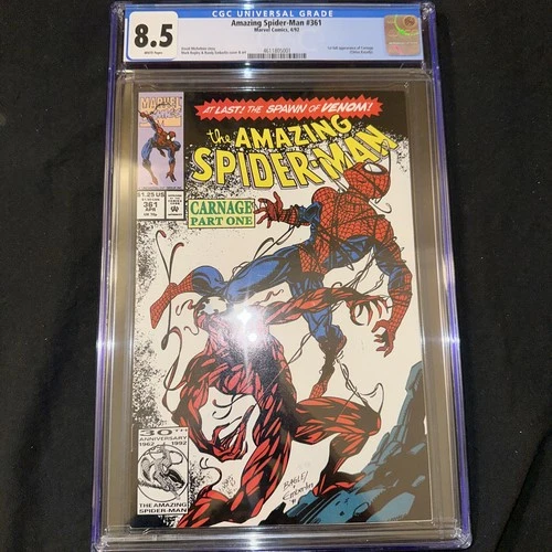 The Amazing Spider-Man #361 - Debut of Carnage (Marvel, April 1992) CGC 8.5
