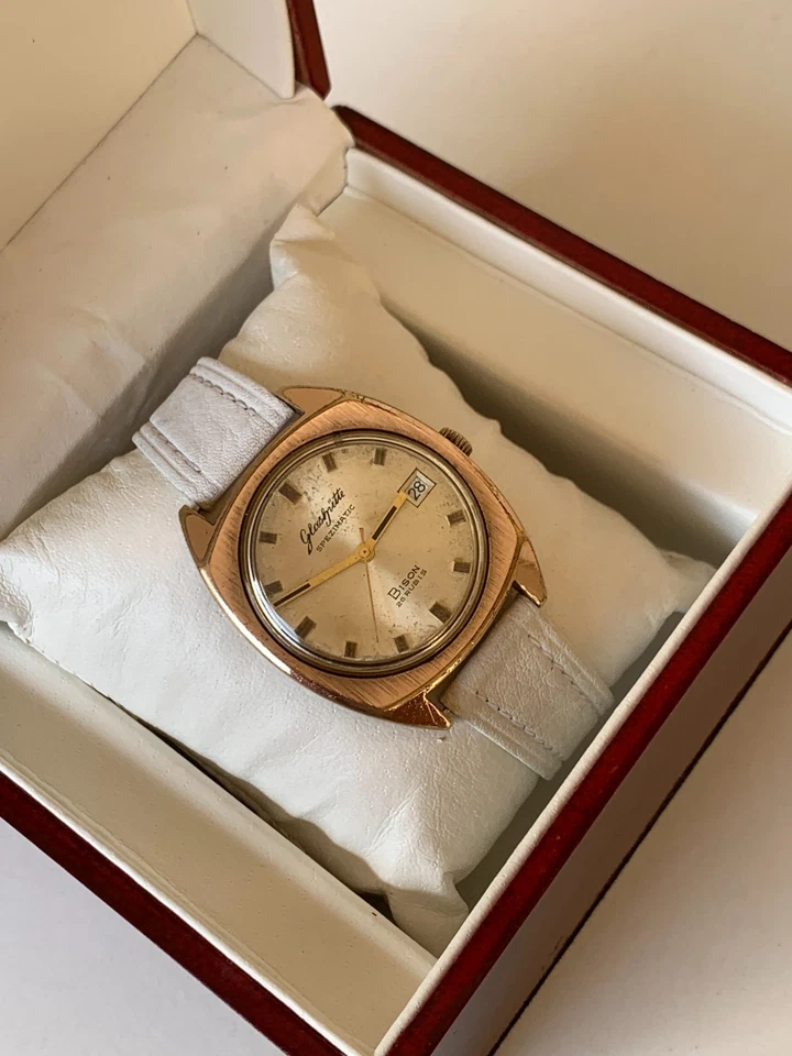 Reloj Automático Caballeros Vintage Glashütte Spezialmatic Bison Gub Años 70 38mm Raro Foto 3 de 4