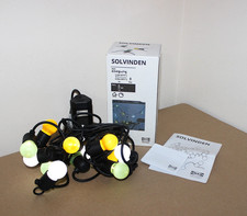 Ikea Solvinden LED Outdoor 12 Multicolor Light String Outdoor Green-Yellow-White