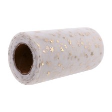 1 Roll Tulle Adornment Sparkling Stars Tulle Decor Gift Wrapping Tulle
