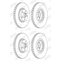 2X Jurid Bremsscheiben Vorne 348Mm BelÜFtet Passend FÜR Bmw X5 X6 | 562520JC-1