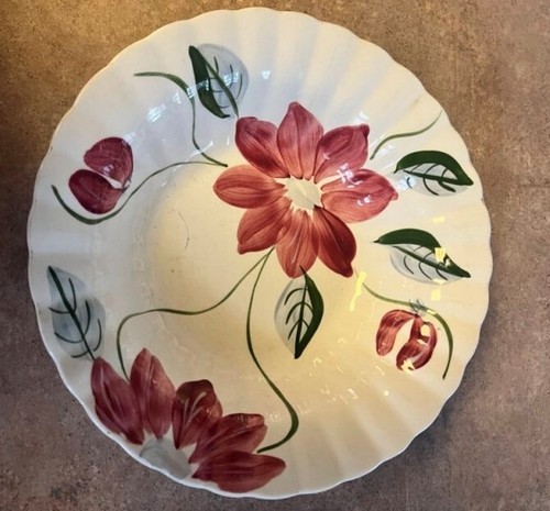 Vintage Blue Ridge Hand Painted Ceramic Serving Bowl