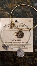 Wind and Fire GYMNAST Expandable, Stackable Bangle Bracelet WITH CHARM