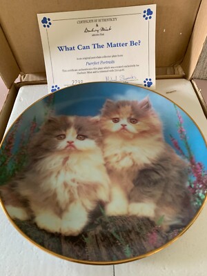 KATZE KÄTZCHEN TELLER PURRFECT PORTRAITS WHAT CAN THE MATTER BE DANBURY NEUWERTIG PERFEKT