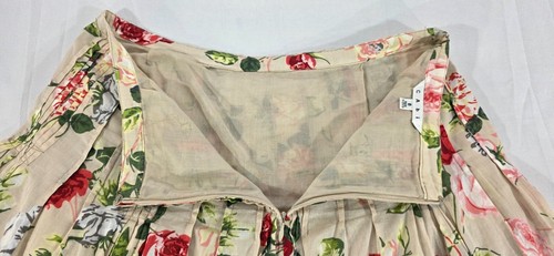 Falda floral de algodón plisada acampanada Cabi para mujer Cottagecore Fairy Bloomcore talla 8 - Imagen 5 de 11