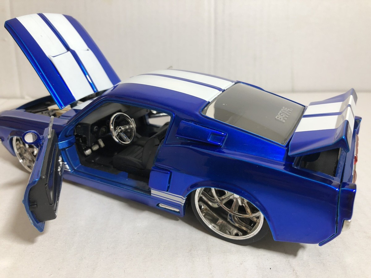 JADA BIGTIME BTM 1967 SHELBY GT 500KR BLUE / WHITE STRIPES 1