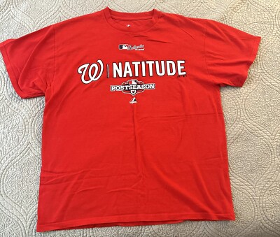 Washington Nationals Majestic 2012 Post Season  Natitute  Authentic T-shirt