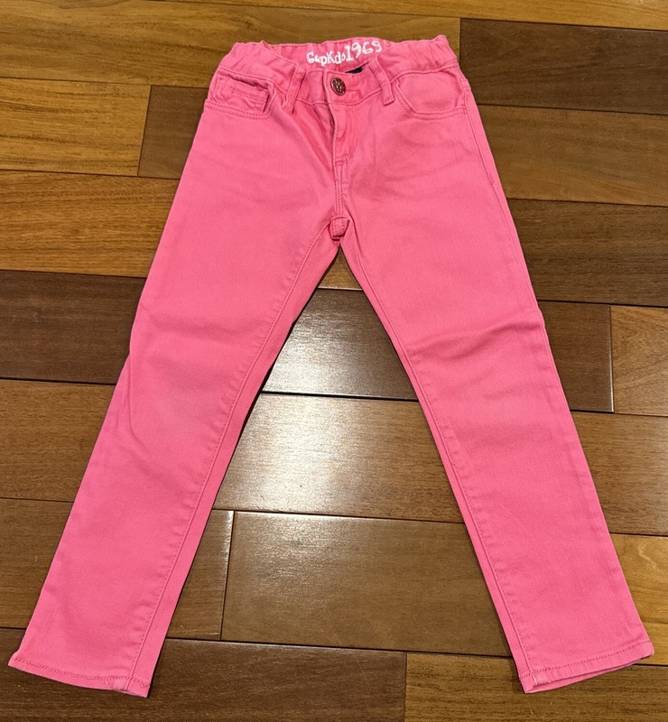 Gap Stretch Super Skinny Pink Girls Size 4 Adjustable Waist EUC