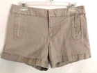 Gap Womens Shorts 6 Brown Tan Chino Khaki Stretch Pockets Casual Preppy Outdoor