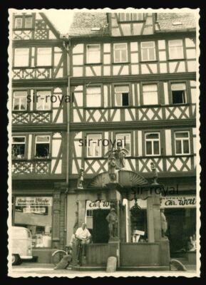 Wertheim um 1960 - Engelsbrunnen - Kaufhaus Witt - Andreas Klüpfel - Foto 7x10cm
